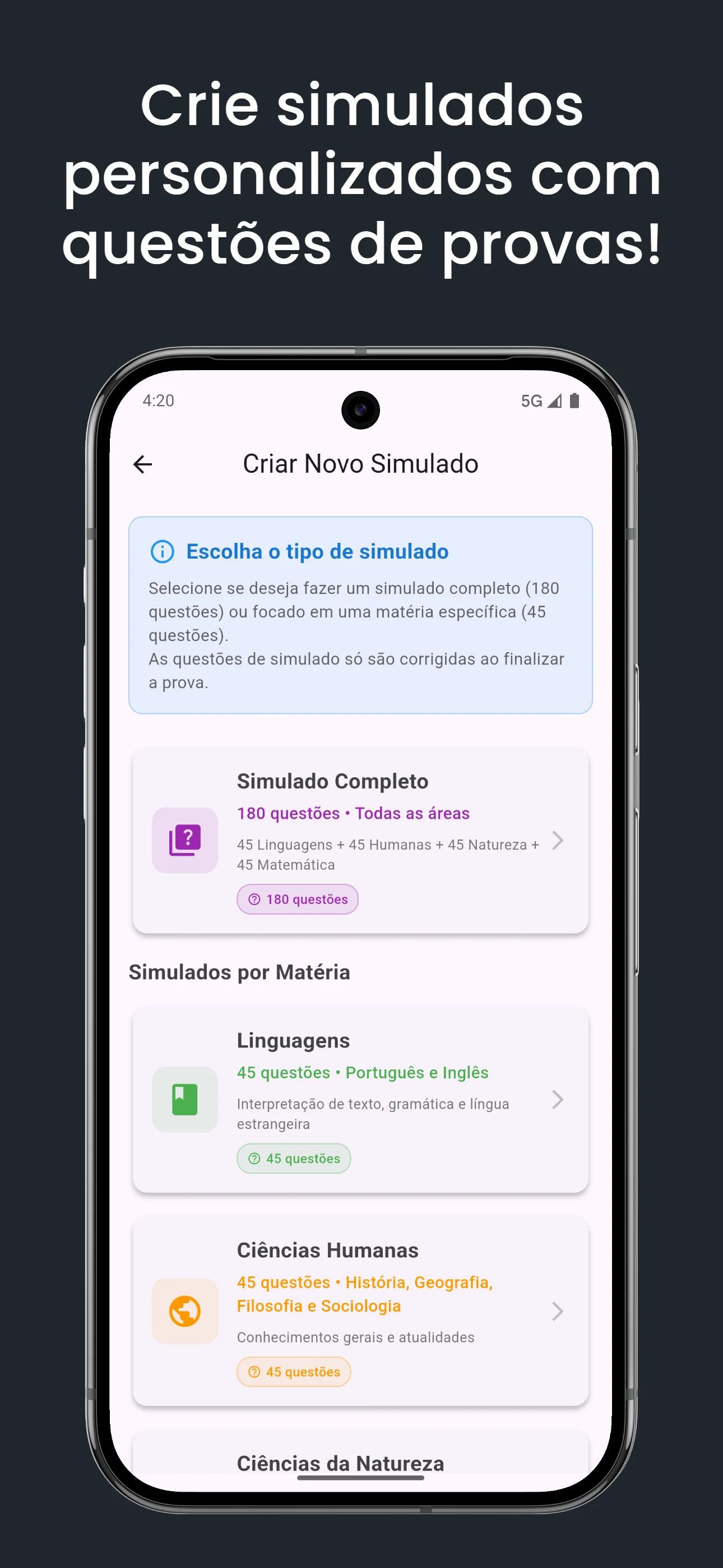 Enem 1000 - Provas e Simulados screenshot