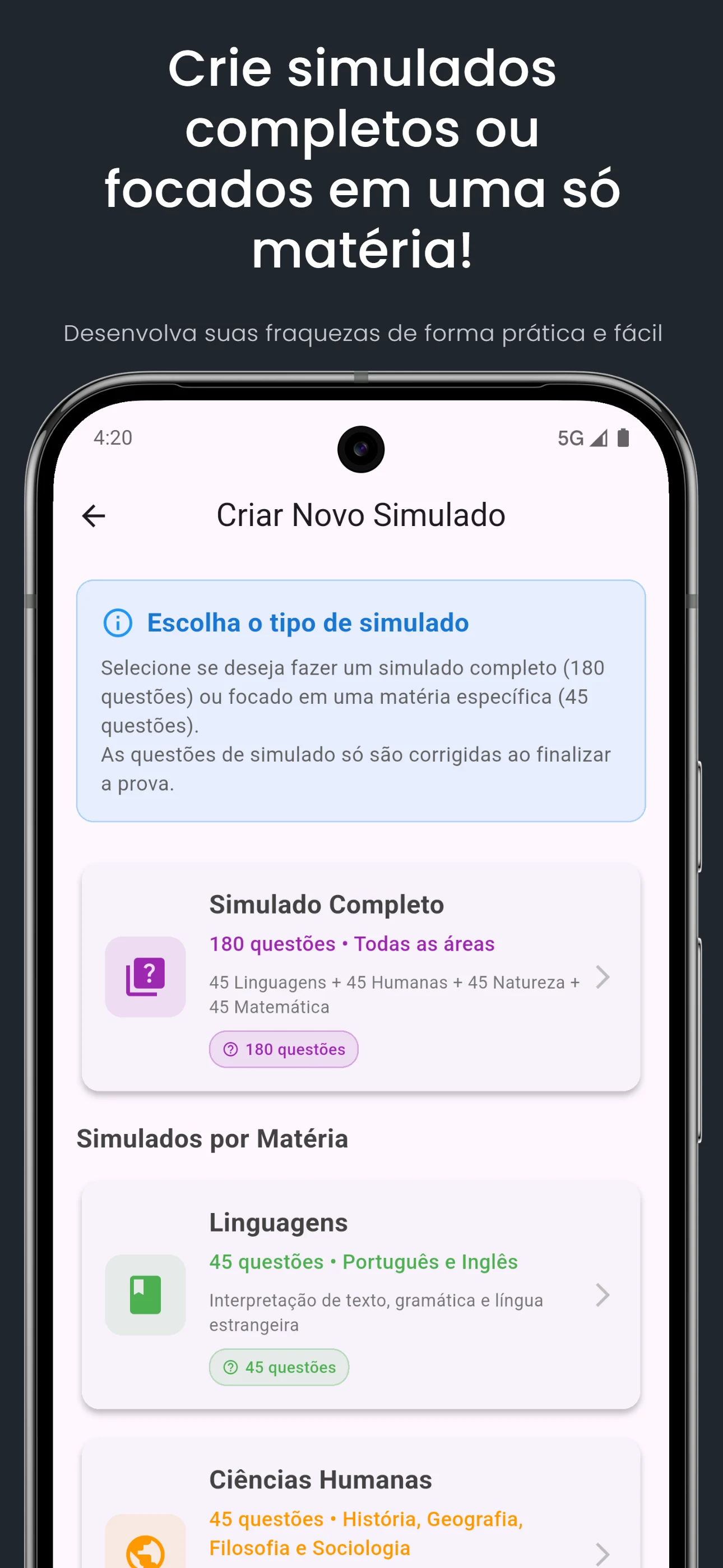 Enem 1000 - Provas e Simulados screenshot