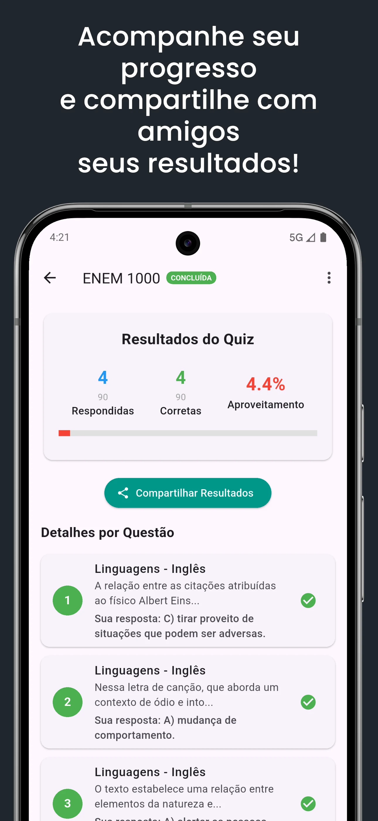 Enem 1000 - Provas e Simulados screenshot